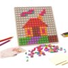 Pattern Blocks 210 Pieces Colorful Geometric with Teaching Cards