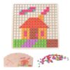Pattern Blocks for Kids Colorful Geometric with Teaching Cards 210 Pieces