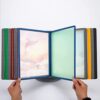 PAUANI Wall Mount Reference And Display System - Desktop Reference Organizer, 10 Page Catalog Display Rack, Flip And Find Display Document Holder, File Organizer For Desk
