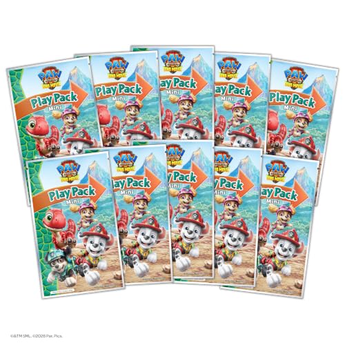 PAW Patrol: The Dino Movie Mini Play Packs Party Favors - 10-Pack Coloring Activity Set with PAW Patrol Characters - Stickers & Crayons for Kids, Classroom Prizes, Birthday Goody Bag Fillers, Ages 3+