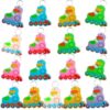 Pbolmpop 24 pcs silicone Ice skates pop it keychain bag charm pendant