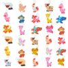Pbolmpop 30 pcs silicone Farm Animals pop it keychain bag charm pendant