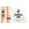 PEACE OUT Acne Care Kit 3pc Routine With 6 Acne Dots, Serum, Gel Cleanser