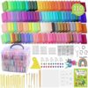 PeacePeo Polymer Clay 110 Colors Non-Sticky Oven Bake Clay 215 Pcs Non-Toxic Modeling Baking Clay for Kids with Sculpting Tools Kit for Adults Beginners Art Craft