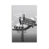 Peace Quote Wall Art, Black White Helicopter Print, Motivational Sky Banner Decor, Industrial Urban Monochrome Poster Canvas Painting Print Wall Art Modern Living Room Kitchen Posters Bedroom Room Un