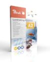 Peach Laminating Pouches A2-125 mic 50 Pouches Glossy Premium Quality for Best Laminating Results Compatible with Devices of All Brand Manufacturers PP525-12