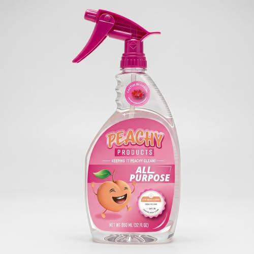 peachy products All Purpose Cleaner Spray - Multi Surface Kitchen Cleaner, Bathroom Cleaning Spray - Professional Grade, No Bleach Formula Removes Grease & Grime (Cactus Blossom, 32 oz)