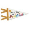 PeakClub First Day of Preschool Pennant Felt Flag,
