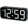 Peakeep Small Compact Digital Alarm Clock Plug-in for Bedrooms Bedside