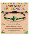 PEALICIOUS First Day of Preschool Bracelet for Boy as Back to School Gifts