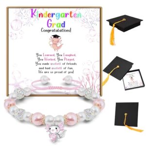 PEALICIOUS Kindergarten Graduation Gifts, Cute Axolotl Bracelet for Girls