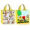 Peanuts Grocery Tote Bags Bundle - Set of 2 Snoopy Double-Sided Tote Bag