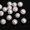 PearLane Natural Freshwater Half-Drilled Round Pearl Beads 4-5mm White Loose Pearls 0.5mm Hole 4pcs for Jewelry Making