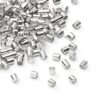 PearLane Real Platinum Plated Non-Tarnish Crimp Beads Tube 1.5x1.5mm 200pcs for Jewelry Making