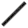 PEC Tools 6-inch Metal Ruler, Stainless Steel with Black Chrome Finish, 16R Graduation (1/32", 1/64", 1/50", 1/100") High-Precision, High Wear Resistance, High Contrast, Machinist Rule, Made in USA
