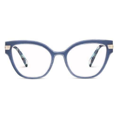 Peepers by PeeperSpecs Oprah's Favorite Women's Marquee Cateye Blue Light Blocking Reading Glasses - Navy/Marine Quartz +1.50