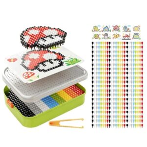 Peg Board Toy Educational – Sturdy Versatile Premium Creative Mushroom, NAI