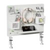 PEGZONE Clamp on Desk Pegboard, 16.5" x 12.6", with 10 Accessories, White
