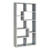 Pemberly Row Floating Cube Shelf Bookcase with 6 Compartments in Gray