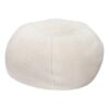 Pemberly Row Large Faux Sherpa Bean Bag Chair, 42"x42"x19", Refillable Polystyrene Beads, Machine Washable Cover, Lightweight Oversized Natural Chair for Kids, Teens, College Students, Portable