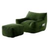 Penau Bean Bag Chair, Oversized Foam Lazy Sofa, Green