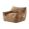 Penau Bean Bag Chair, Shredded Foam Lounge Seat, Brown