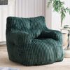 Penau Bean Bag Chair, Soft Corduroy, Green 39.37 Inches