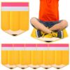 Pencil Carpet Seats 14X17 Inch Yellow Classroom Rugs Non Slip Floor Mats Back to School Pencil Cushions Decor for Preschool Kindergarden Daycare Teacher Party Gift School Learning Playing Areas 12PCS