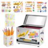 Pencil Dispenser for Classroom & Pencil Holder for Desk with 5 PCS Stickers