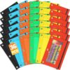 Pencil Pouch for 3 Ring Binder, 36 Packs Zipper Pencil Pouch Bulk 6 Colors