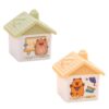 Pencil Sharpener House-Shaped Pencil Sharpener, Cute Stationery Dual-Hole Manual Hand-Crank Pencil Cutter for Kids Students (2PCS-Green + Light Pink)