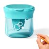 Pencil Sharpeners with Lid, Dual Holes Handheld Pencil Sharpener，Blue