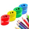 Pencil Sharpener with Lid, Dual Holes, for Students Home Office (4 Pcs)