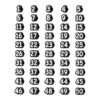 Pencil Sorting Caps Rubber Number Markers for Shared Pencils, Teacher Supply Control and Classroom Desk Organization Pencil Id Caps Numbered Markers Classroom Organizer Teacher Supply Sorting Shared