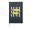 Pencil Stripes Fall Teacher Student Back to School First Day Hardcover Journal, Black