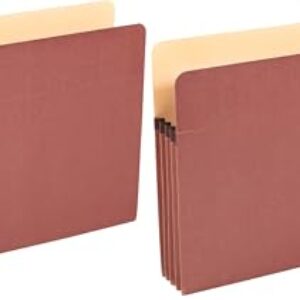 Pendaflex Recycled File Pockets, Legal Size, Red Fiber, 3.5" Expansion, 25/BX (E1526E) (Pack of 2)