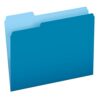 Pendaflex Two-Tone Color File Folders, Letter Size, Blue, 1/3 Cut, 100 per box (152 1/3 BLU), 12 inches