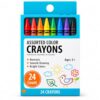 Pen&Gear Crayons Bulk School Supplies For Kids, 24 Count Crayon Box (Pack Of 6), Assorted Colors