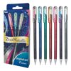 Pentel Dual Metallic Gel Pen Original Set 7 Colors (K110-D7STA), 1.0mm Bold Point, Color-Changing Glitter Pens for Journaling, Illustrations, Gift Decorations & Crafts