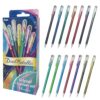 Pentel Dual Metallic Original + Fantasy set 14 Colors (K110-D14ST) 1.0mm Bold Point, Color-Changing Glitter Pens for Journaling, Illustration, Gift Decoration & Crafts
