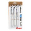 Pentel EnerGel Inspire Love/Teach/Hope, (0.7mm) Medium Line, Black Ink, Pack of 3 (BL77INSPBP3M1)