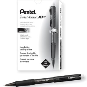 Pentel QE419A Twist-Erase Express Mechanical Pencil .9mm Black, Box of 1 Dozen