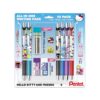 Pentel Writing Essentials 10 Pack, Hello Kitty® and Friends, Limited Edition, 4 EnerGel 0.7mm gel pens, 2 EnerGize 0.7mm pencils, 2 bock erasers, and 2 refill leads