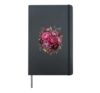 Peonie Summer Flower Spring Hardcover Journal, Black