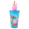 Peppa Pig 3D Tumbler for Kids – 444ml | BPA-Free Drinkware Head | Fun & Durable Adventure Cup, Blue & Pink