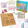 Peppa Pig Scrapbook Set for Kids, Arts and Crafts Activity Set with Stamps Glitter Pens, Scrapbook Supplies Sticker Book Craft Kit, Gifts for Girls