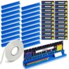 PerKoop 20 Pcs Classroom Desk Name Plates Holder Set Index Cards Storage Classroom Name Tags Kids Desk Accessories Desktop Helper Prop and Park Station Tray Organizer Water