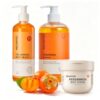 Persimmon Odor Control Bundle – Body Wash + Shampoo+ Body Scrub for Nonenal & Body Odor, Deep Cleansing Body Deodorizing for Eliminating Odor, Gentle for All Skin Types, Sulfate & Paraben Free, Family