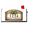 Personalized Acorn Mailbox Covers Magnetic Standard Size, Custom House Street Number Address Mail Box Cover Wrap, Rustic Oak Leaves Wooden Plaque Decor for Outdoor Garden Yard, 21x18 Inch