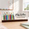 Personalized Acrylic Teacher Nameplate for Desk, Custom Back to School Gift for Educators, Classroom Name Sign, Teacher Appreciation Gifts, Office Desk Decor, Pencil Notebook Acrylic Plaque 1
